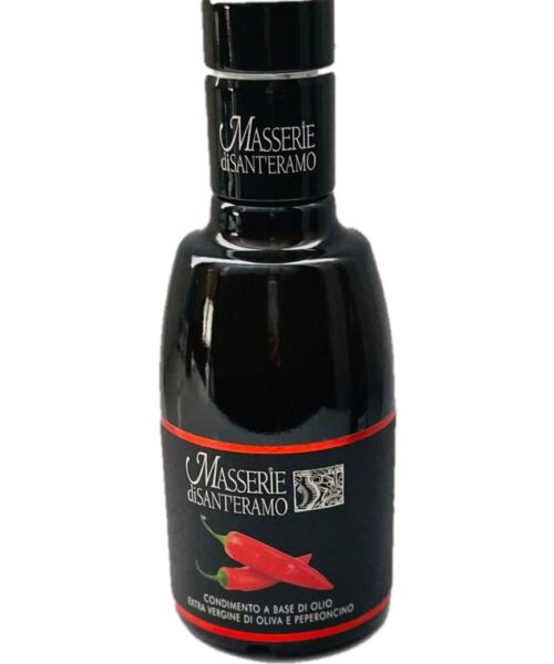 Aromatisiertes Olivenöl mit Peperoncino (Chili-Pfeffer)